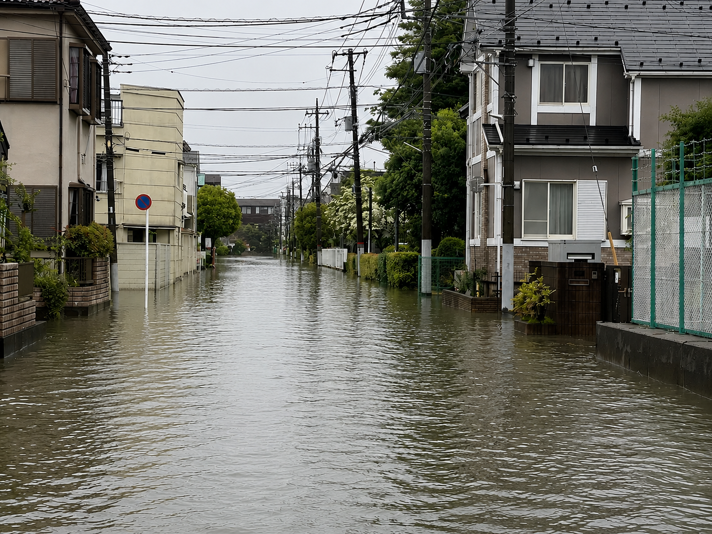 台風6号後の東風台市地域見回り報告：浸水危険箇所を確認し、住民の皆様へ周知しました
